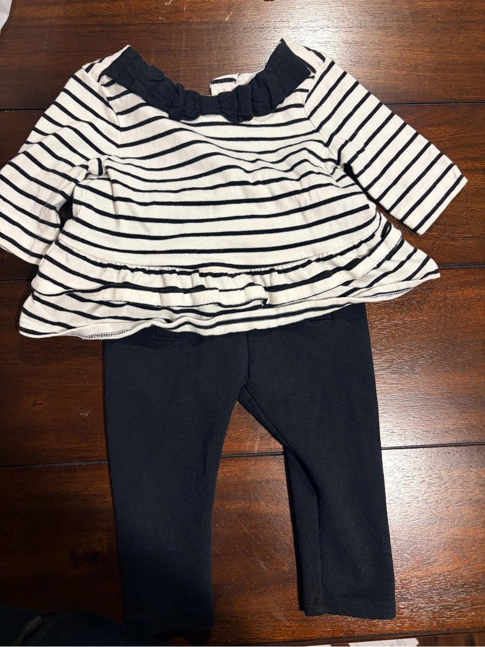 Janie and Jack Black Knit Baby Top with Button Detail